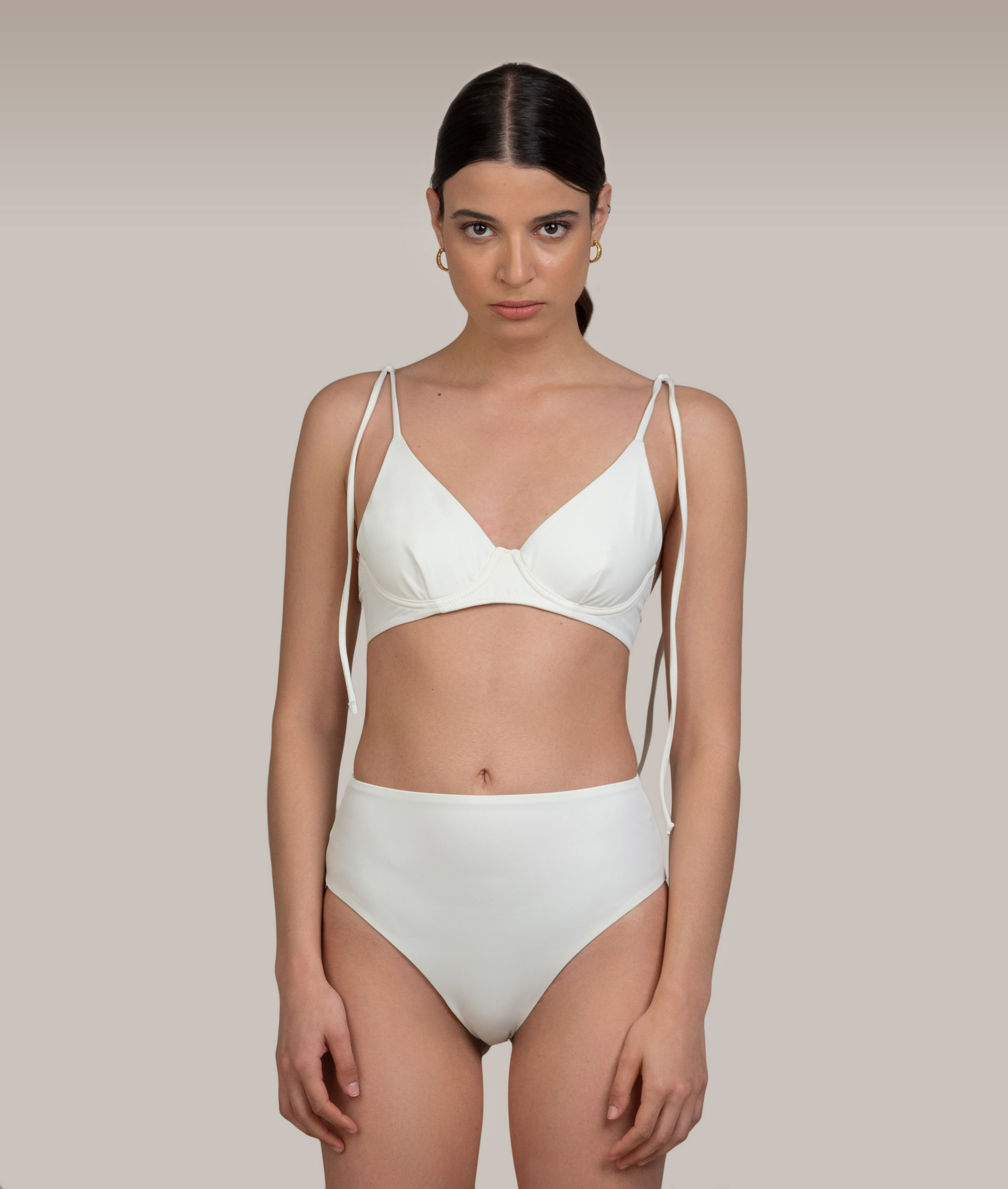 Ava White Bikini