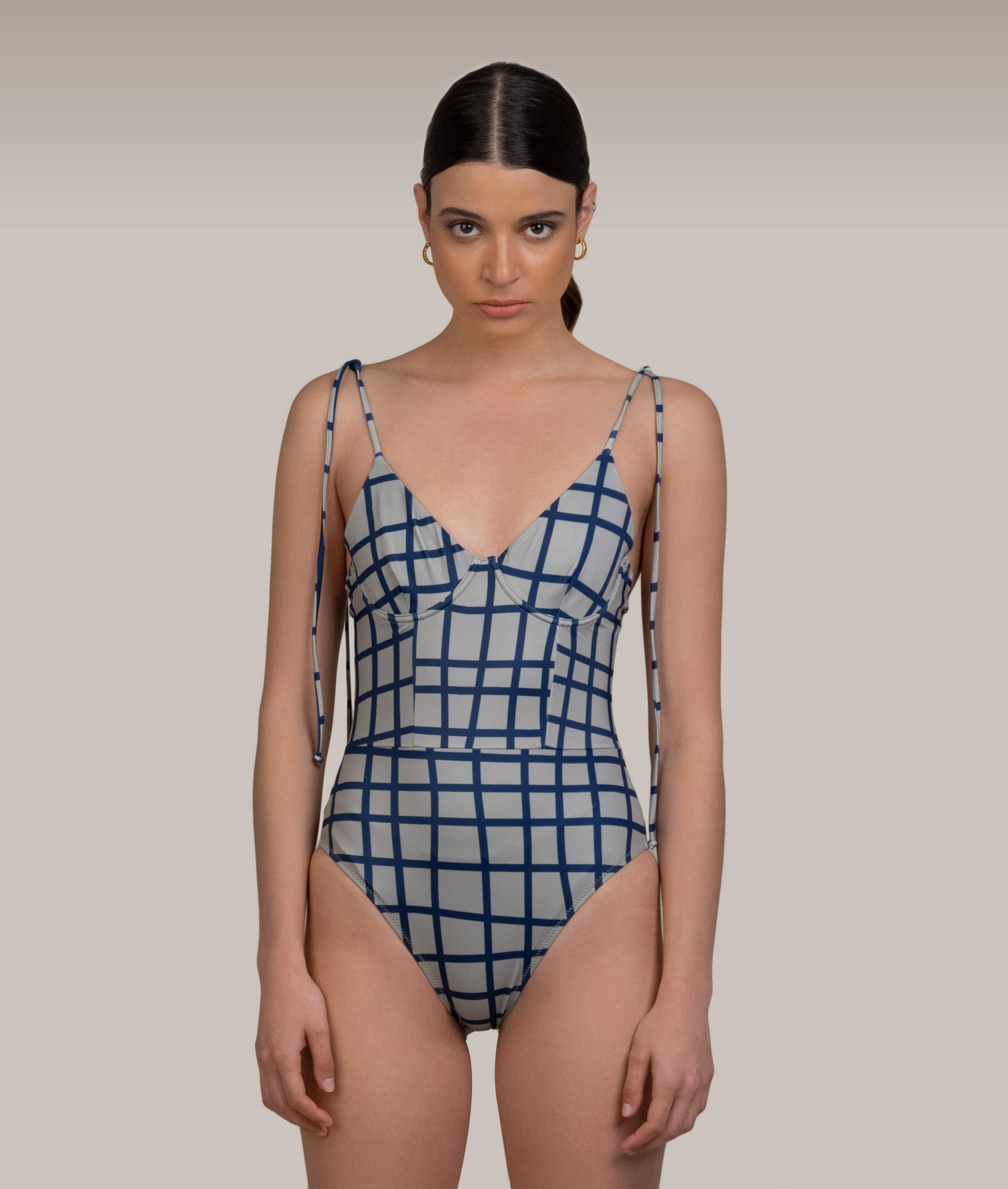 Ava Plaid Print One piece