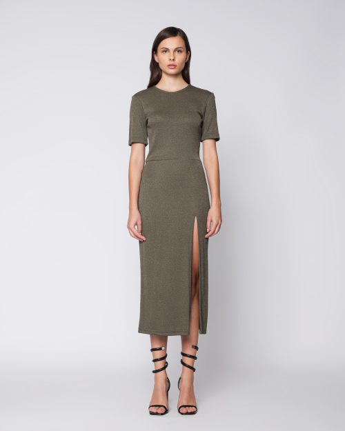 Cecile Khaki Dress