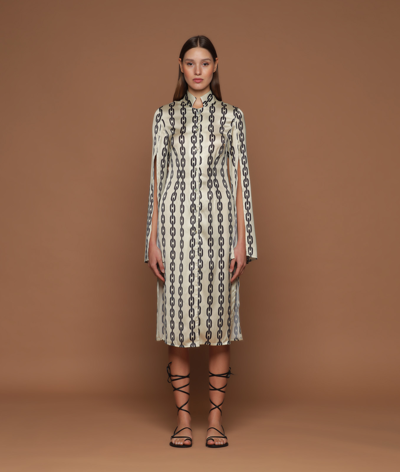 HAÁLS’ Chain Agnes Shirt Dress