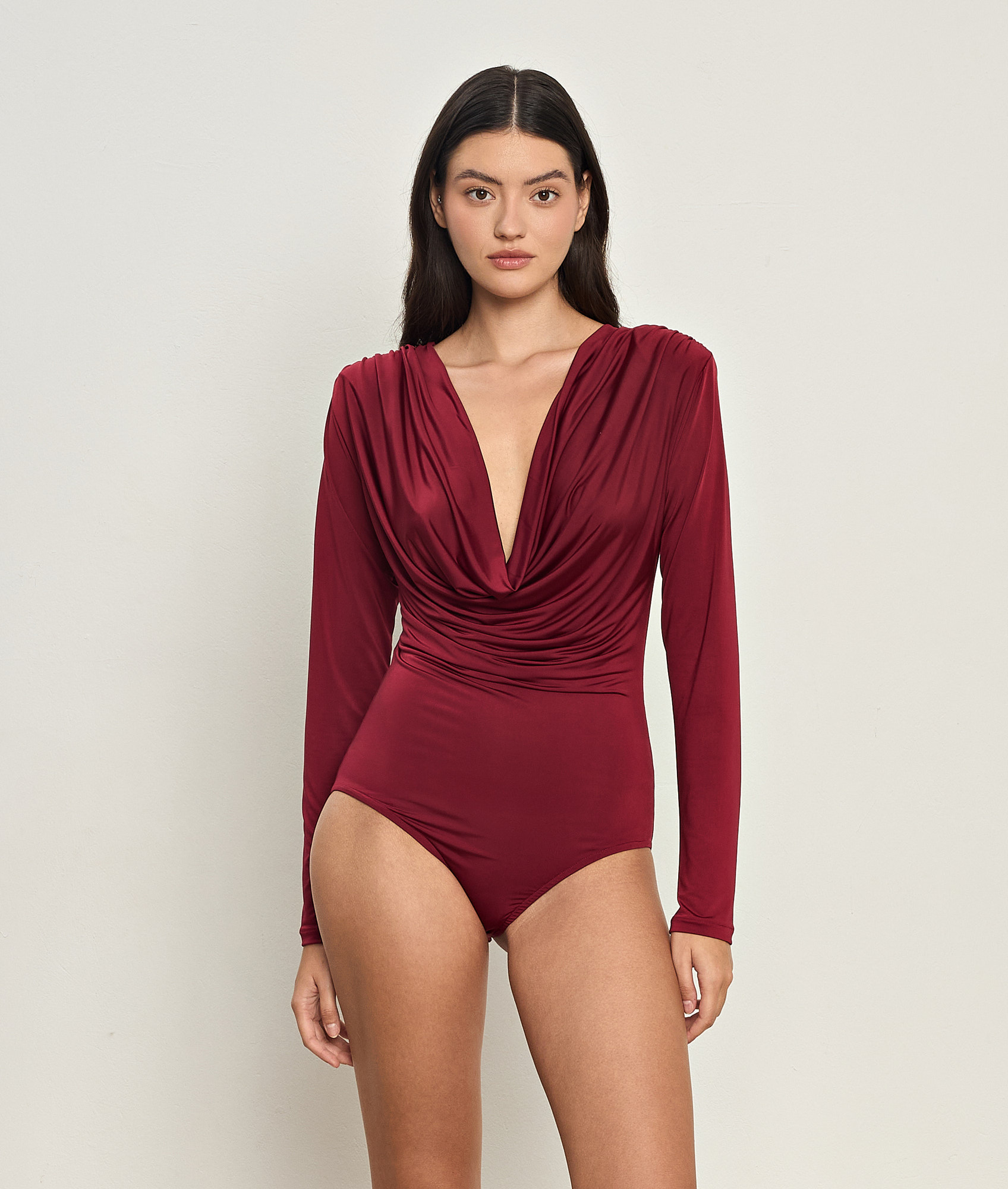 Ariadne Burgundy Bodysuit
