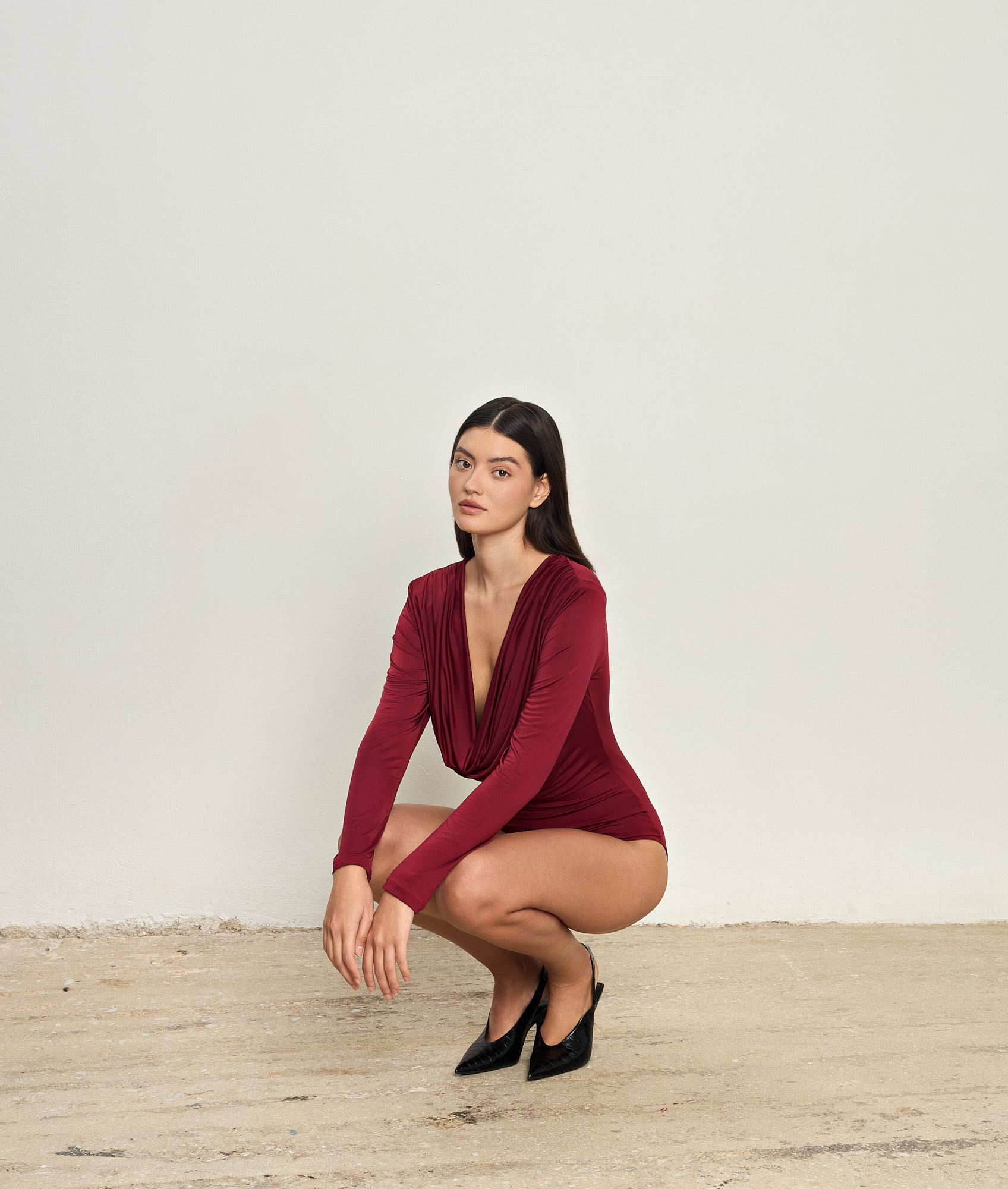 Ariadne Burgundy Bodysuit