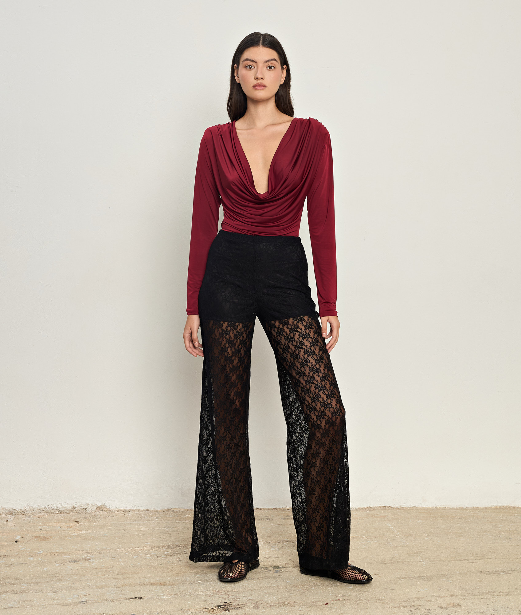 Ariadne Burgundy Bodysuit