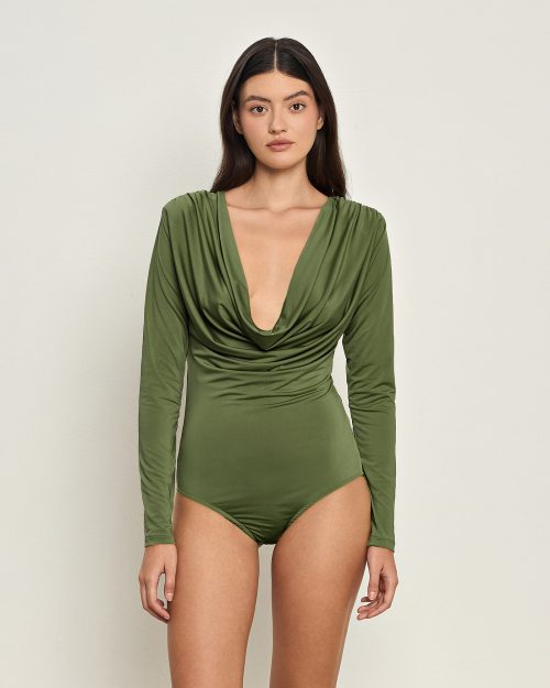 Ariadne Olive Bodysuit