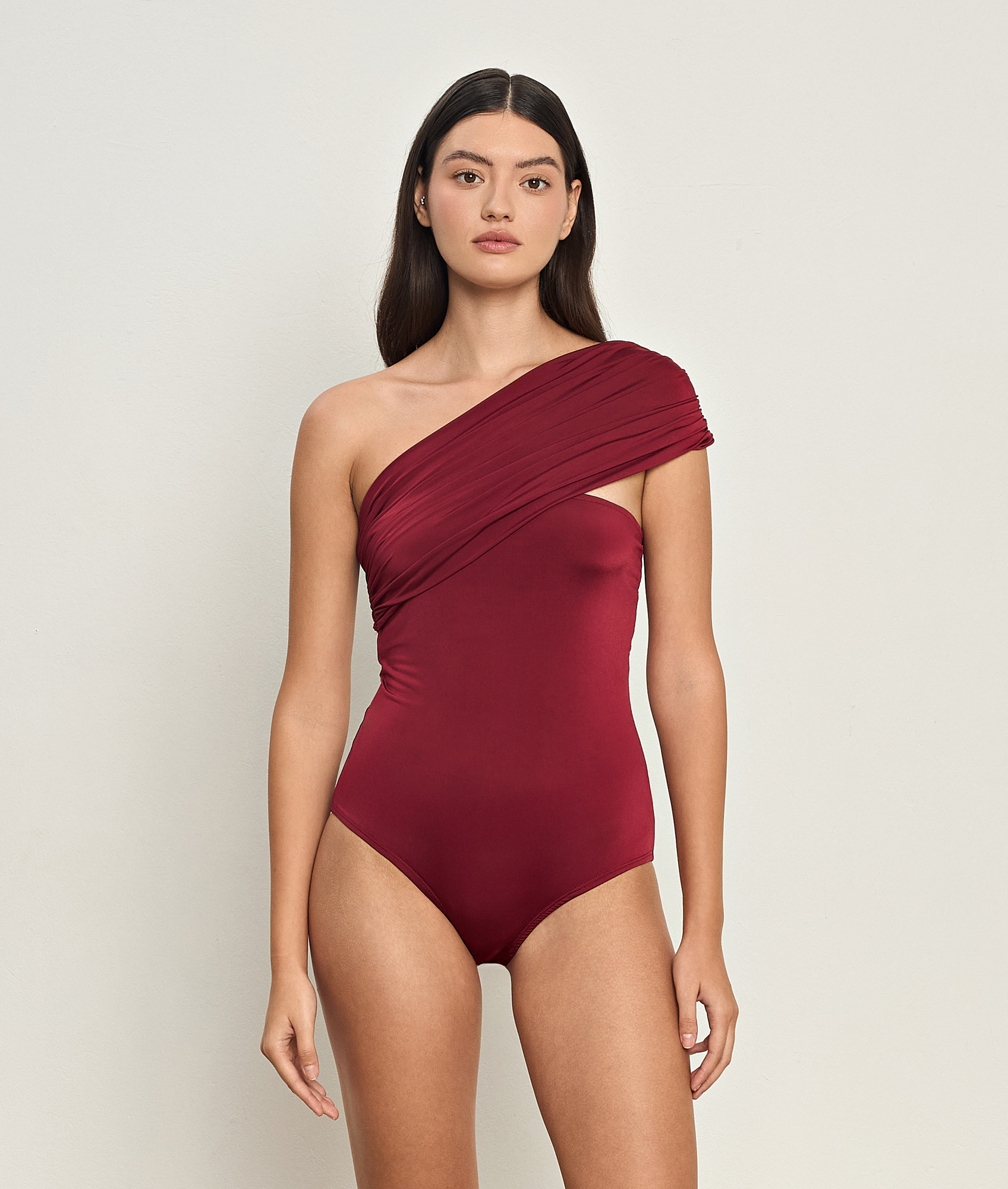 Delphine Burgundy Bodysuit