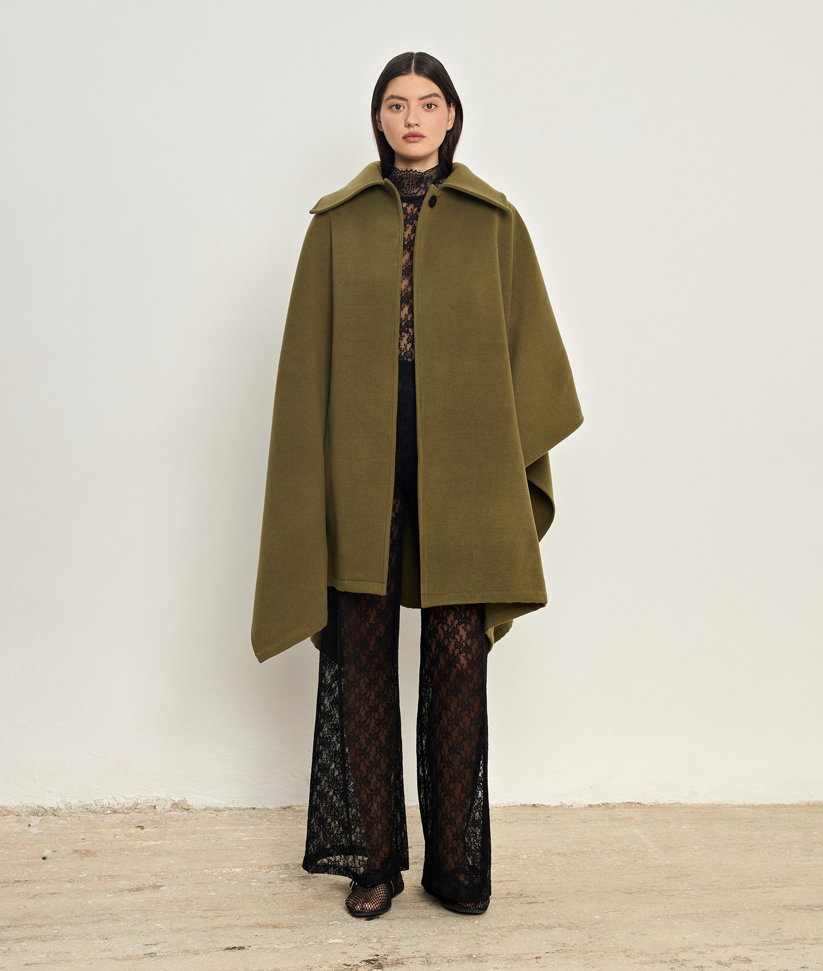Thalia Khaki Cape