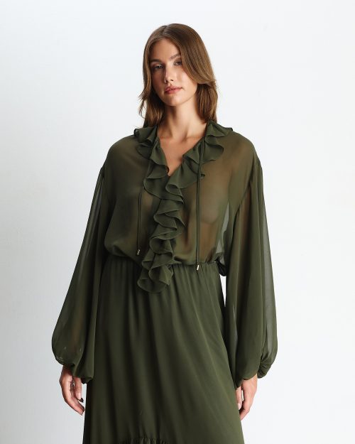 Sophia Olive Shirt