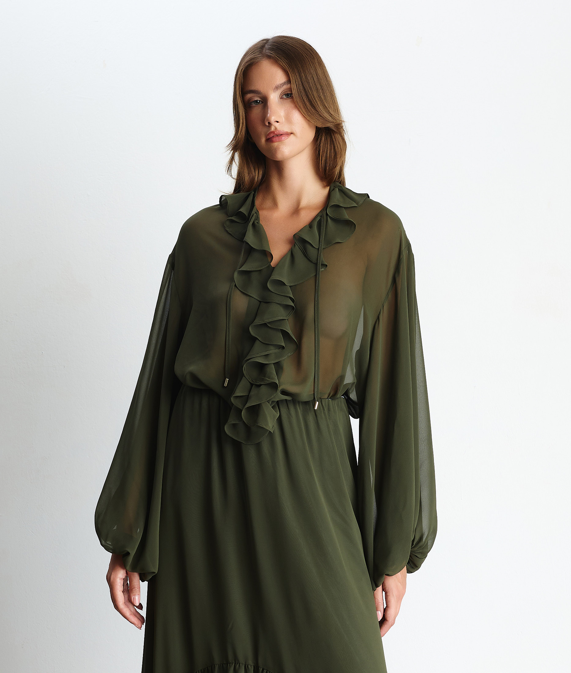 Sophia Olive Shirt
